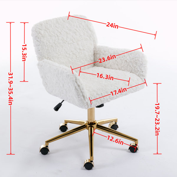 Everly Quinn Faux Fur Task Chair Wayfair